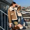 Open Run Women S muStan Fleece Jacket Winter Suede