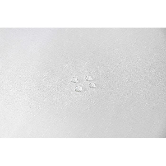 Скатерть с пропиткой, с пятноотталкивающей обработкой, Белая, прямоугольная, 145 x 240 см