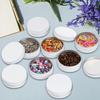 Foraineam 48 Pack 2 oz White Lip Balm Tin Cans, Aluminum Round Cosmetic Sample Containers with Screw Lid, Storage Travel Tin Jars Metal Empty Tins