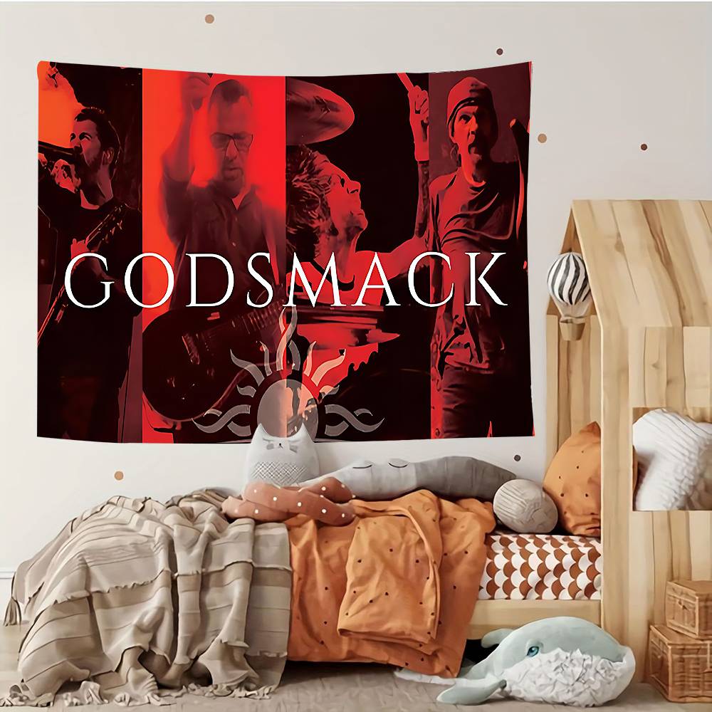 Музыкальная гобеленовая ткань GGodsmack Индивидуальные гобелены различных стилей Настенные украшения Печать фотографий знаменитостей Настенные украшения