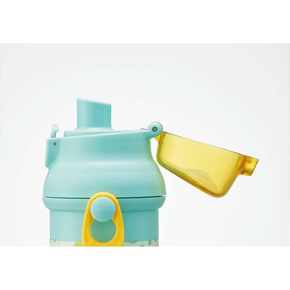 Skater Пластиковая бутылка для воды 480 мл, одно нажатие, антибактериальная, для детей, легкая, антибактериальная обработка, сделано в Японии, гигантозавр, мальчики PSB5SANAG