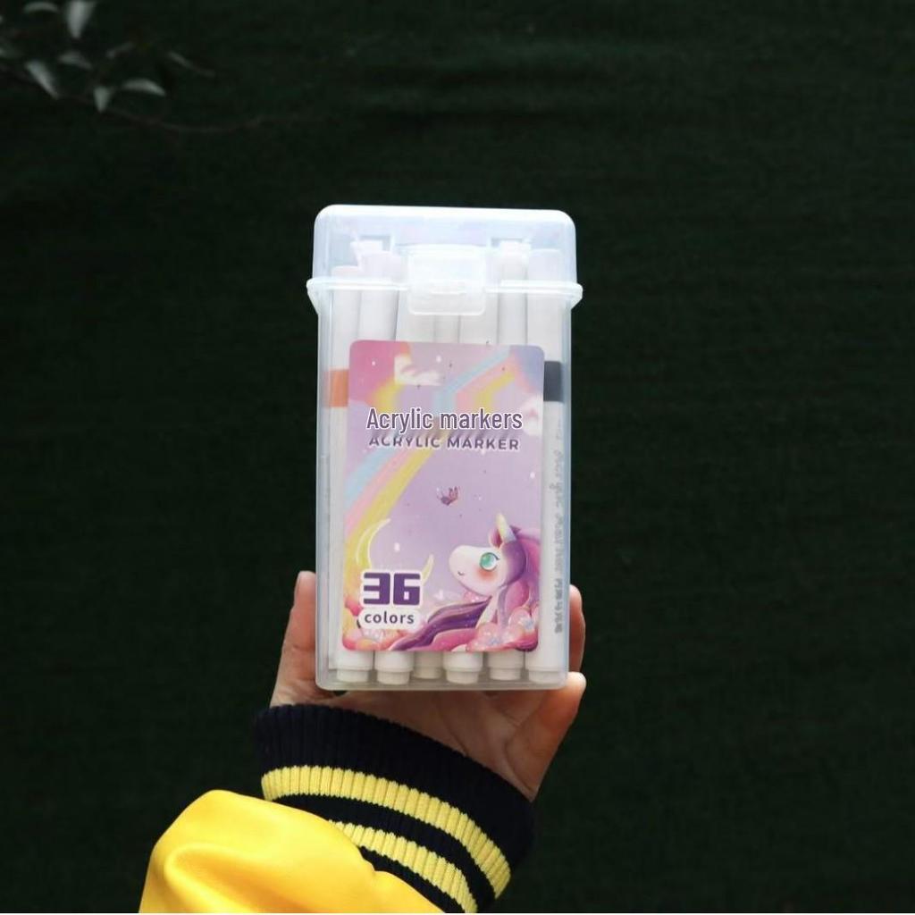 Акриловый маркер - Смываемый, Не растекающийся, Быстросохнущий, Наслаиваемый, Водостойкий маркер для искусства и школы.