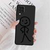 Мультяшный спичечный человечек Чехол для Samsung Galaxy A52 A53 A13 A12 A32 A33 A51 A21s A71 A23 A31 A22 5G Черный корпус телефона