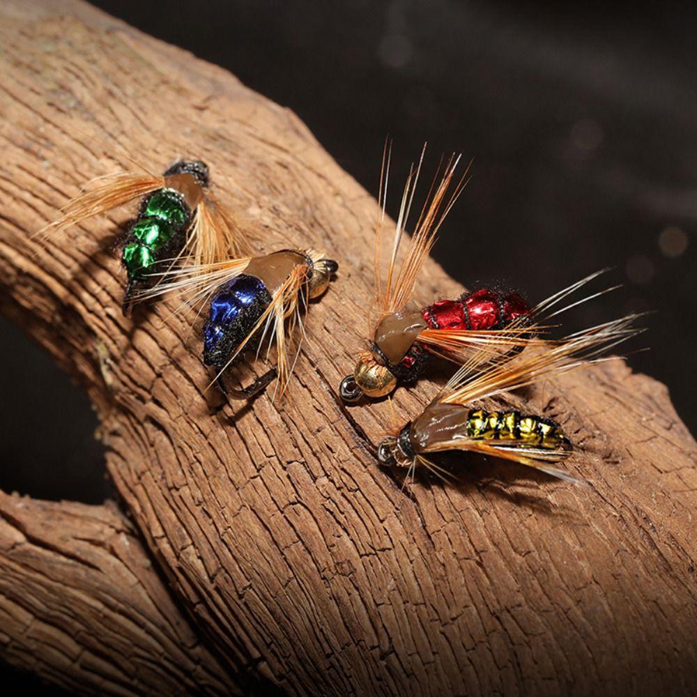 Artificial Fast Sinking Flies Fishing Lure Scud Fly Bug Insect Worm Bait