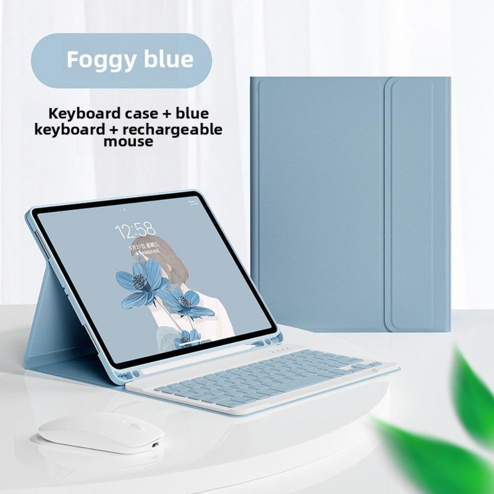 Чехол-клавиатура Bluetooth для iPad 10 2024 Pro 11 Air 6 Премиум кожаный чехол с беспроводной печатью