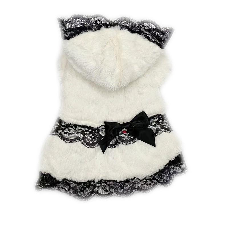 Winter Pet Dress Small Dogs Cats Fleece Warm Coat In Korean Style Female Fit S To XL
