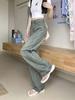 Ретро-стиль High Street Fashion Design Wide Leg Jeans Women 2024 Лето Новые Элегантные Прямые Длинные Брюки с Высокой Талией