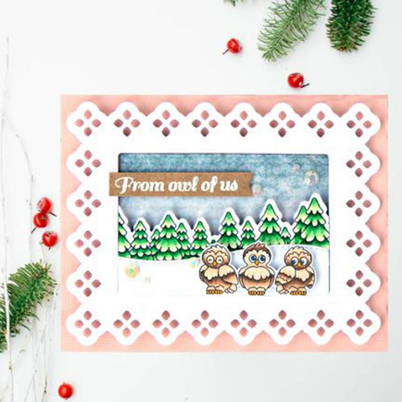 Кружево с люверсами, прямоугольник, трафареты для резки металла, самодельные скрапбукинговые фотоальбомы, бумажные открытки, декоративные