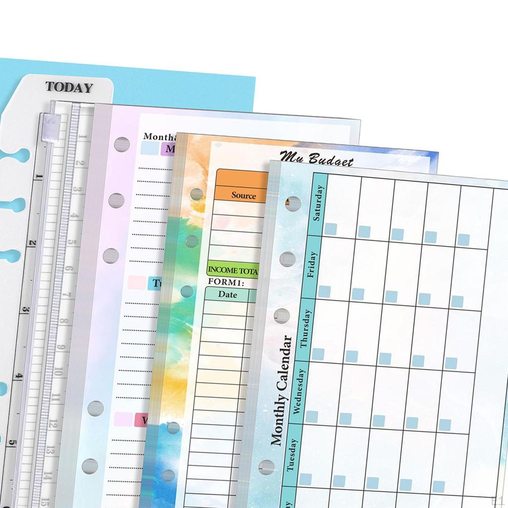 Бумага формата А6 с 6 кольцами на подкладке, вставка для планировщика, домашний журнал, сменный блок для личного пользования