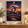Denver Broncos Diamond Painting Kit 5D Full Drill DIY Diamond Mosaic Wall Art Home Decor
