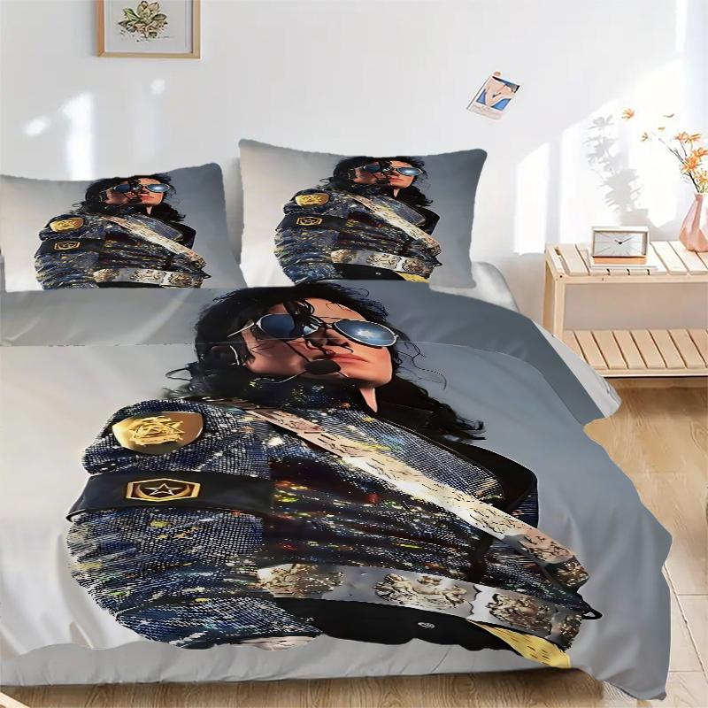 3Pcs Michael Jackson Performance Bedding Sets For All Sizes New 3D Printed Bed Cover Comforter Duvet Cover Pillowcase Bedroom Decoration