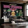 Настенный гобелен One-Punch Man Эстетичное настенное панно Печатная ткань Покрывало Декоративные гобелены Для спальни Гостиной Домашний декор