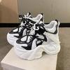 Fashion 9.5CM Autumn Women Casual Sports Shoes All-match Comfortable Women's Chunky Sneakers Breathable Mesh Spring High Platform Shoes