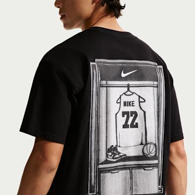 Nike Баскетбольные майки мужские черные с круглым вырезом умеренные