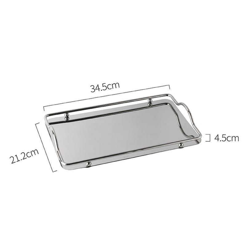 Современный металлический поднос для фруктов, декоративный простой органайзер для духов, элегантная домашняя сервировочная посуда, подносы для ванной комнаты, украшения для хранения
