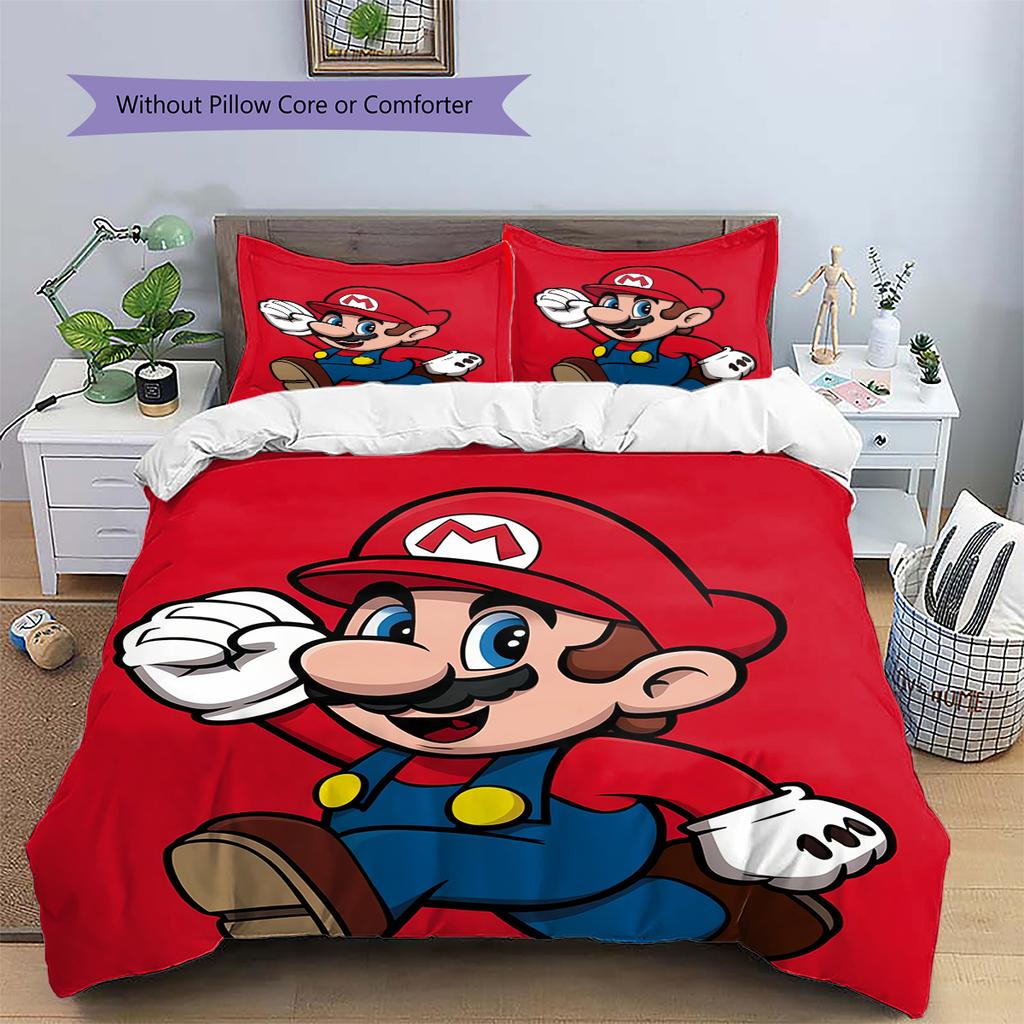 Постельное белье Mario Classic Pose: пододеяльник и наволочки, Ретро постельное белье для фанатов Марио, Отличный подарок.chl