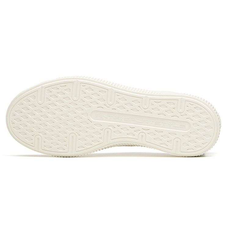 Anta Lifestyle Series Synthetic Leather Casual Non-Slip Lightweight Durable Low-Top Skate Shoes Women Sneaker White Blue 122128062-4