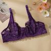 Sexy Exquisite Lace Women Bras Non-paded Plus Size Steel Ring Push Up Bra Hollow Out Bralette