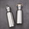Bamboo Lid Single Walled Insulated Water Bottle Stainless Steel Bicycle Water Bottles Metal Flask