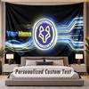Custom Name Text Tapestry Leicester City Personalized Polyester Wall Tapestry For Bedroom And Room