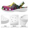 Women Men EVA Clogs Color Printed Breathable Slip On Garden Shoes Lightweight Beach Pool Bathroom Home Sandals Lightweight Wear
