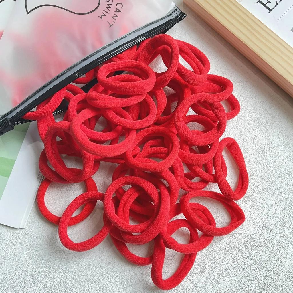 30/50/100PCS/Lot Girl Mix Colors Hair Bands Basic Hair Ties Elastic Headband Hair Scrunchies Women Accessories Ponytail Holder