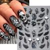 1 Sheet Nail Stickers 5D Halloween Dark Devil's Eye Sky Wing Safe Stunning Nail Decals for Beautiful Nails