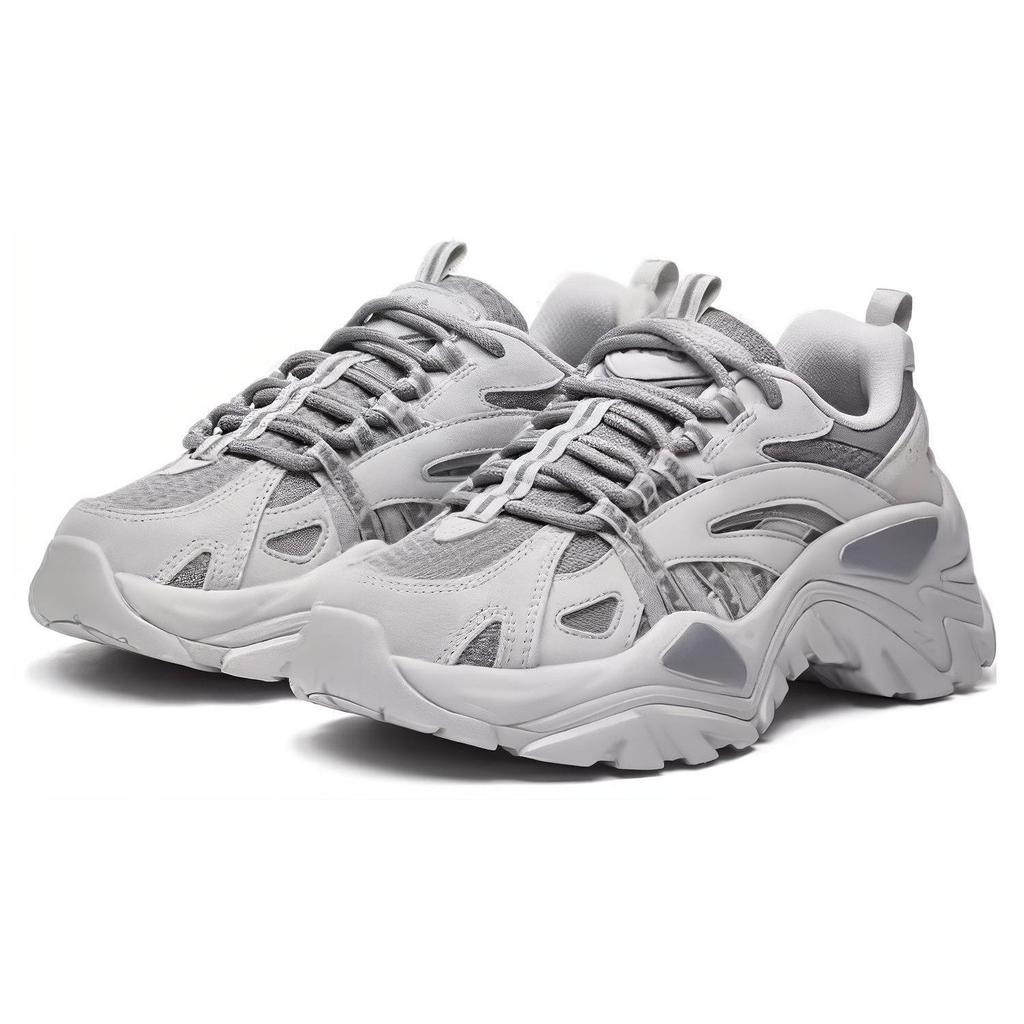 FILA Fishbone Breathable Coverage Low top Chunky Sneakers Unisex Gray 1RM02723F_050