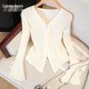 Women's V-Neck Hollow Knit Cardigan