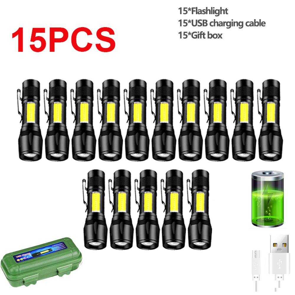 Светодиодный фонарик с мощным светом, мини-портативный боковой фонарь, перезаряжаемый, дальний, портативный, бытовой, небольшой фонарик