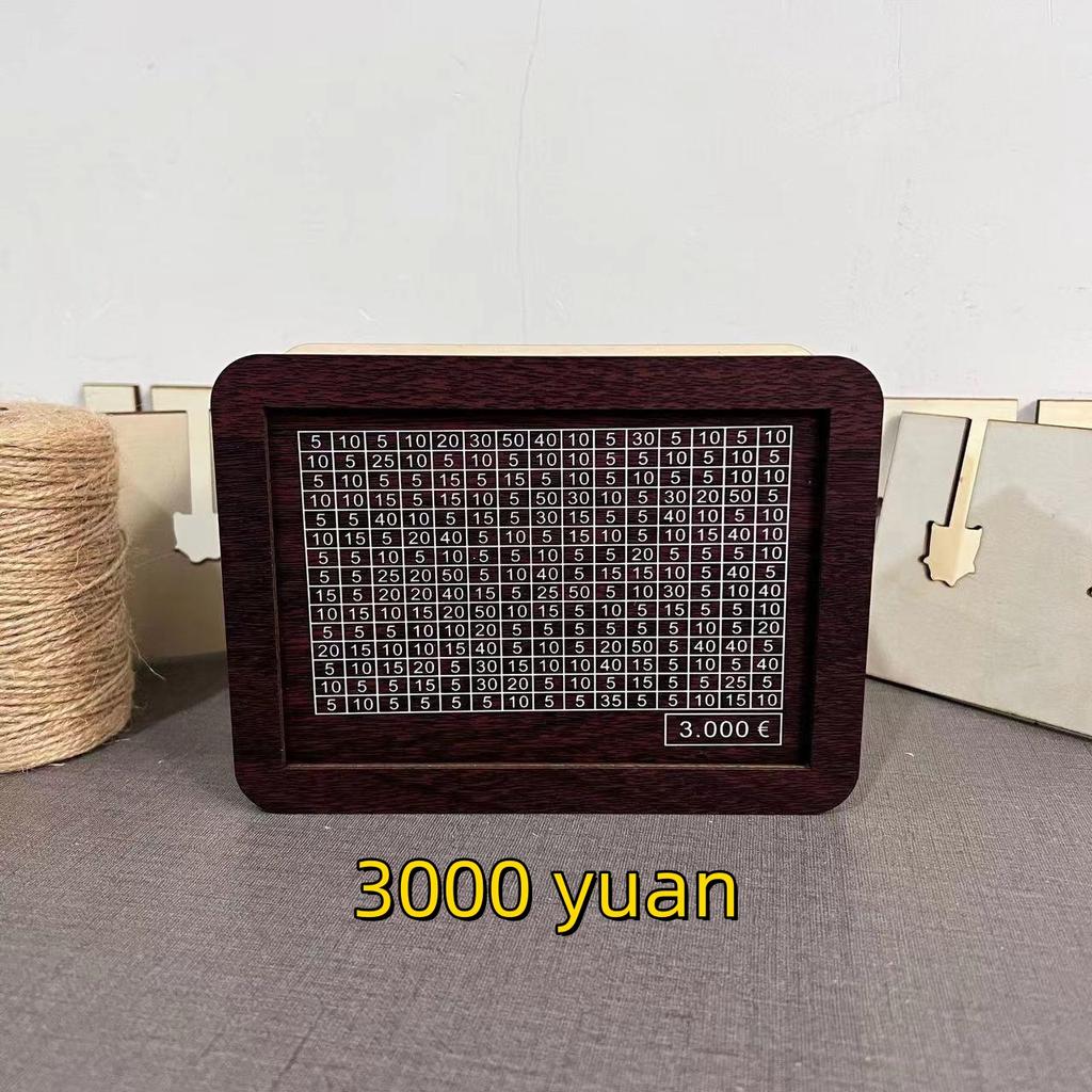 Копилка для денег номиналом 1000/2000/3000/5000/10000 евро, настольная деревянная банка для сбережений, украшение, план сбережений, можно хранить валюту и монеты