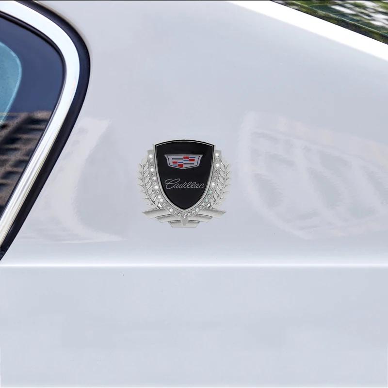 Car Side Sticker Crystal Emblem for Cadillac Escalade CTS ATS SRX Deville BLS XT4 XT5 XT6 STS XTS SLR XLR CT4 CT5 CT6 Decoration