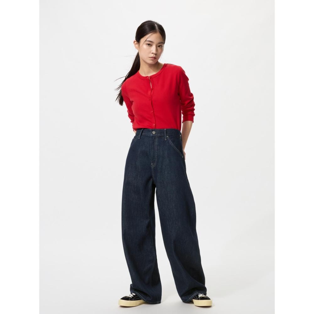 Uniqlo Свободные джинсы-бананы укороченные