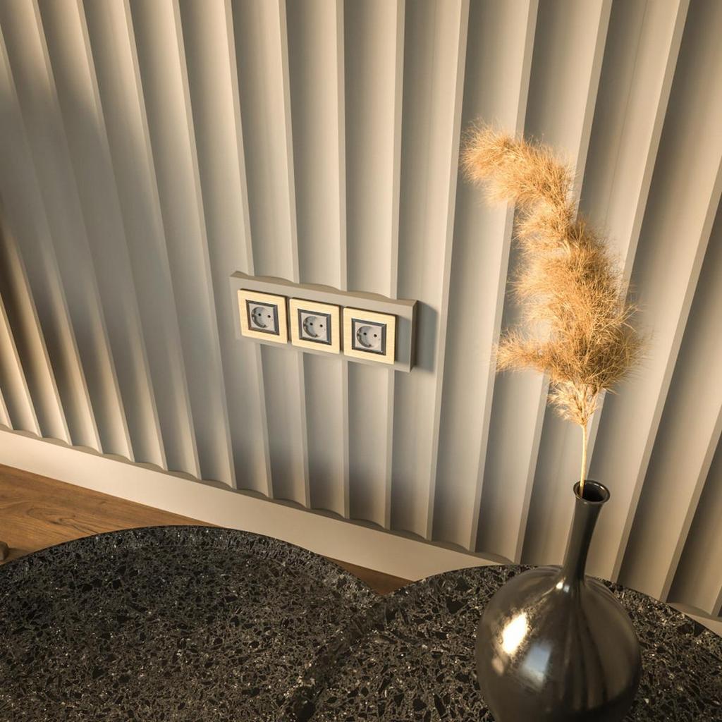 3D Wall Panel Mold for Gypsum, Plaster or Concrete Tile for Decorative Wall Panels 'Fashion'