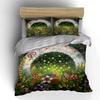 "Garden Floral Firefly Decorative Set" Soft Comfortable Duvet Cover Bedding Set Included 1*Duvet Cover & 2*Pillowcases, gift