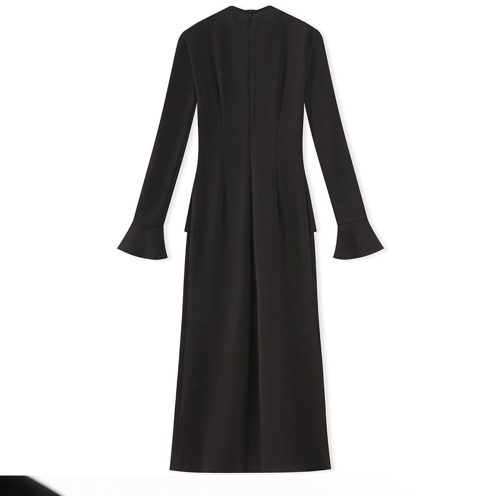 Осенний стиль, облегающее вечернее платье со стразами