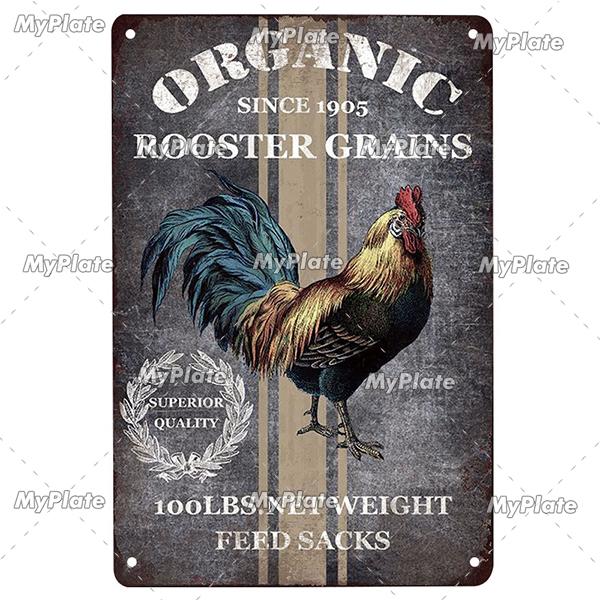 MyPlate Fresh Egg Metal Sign Vintage Plaque Tin Sign Home Decor Bar Sign Coop Ckicks Art Poster Outdoor Decor