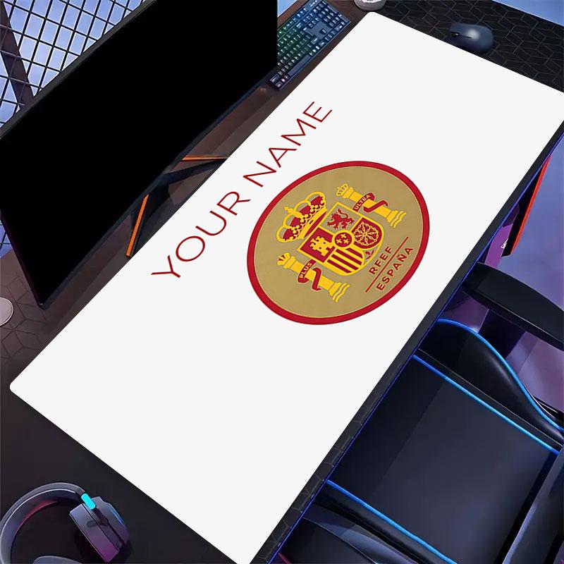Custom Name,Spain Mouse Pad, Large Gaming Desk Mat, Non-slip XXL Mousepad for Laptop & Tablet, Mini PC Playmat with Stitched Edges