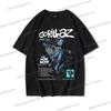 Cotton T-shirt Gorillaz Rock Band Streetwear Punk Crewneck Harajuku Men's Clothing Virtual Role Gorillaz Unisex Fashion Tees