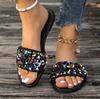 Trendy Colorful Slides for Women 2024 New Classic Design Sandals Italian Style Lady Shoes Low Heel Summer Mules Comfy Sandals