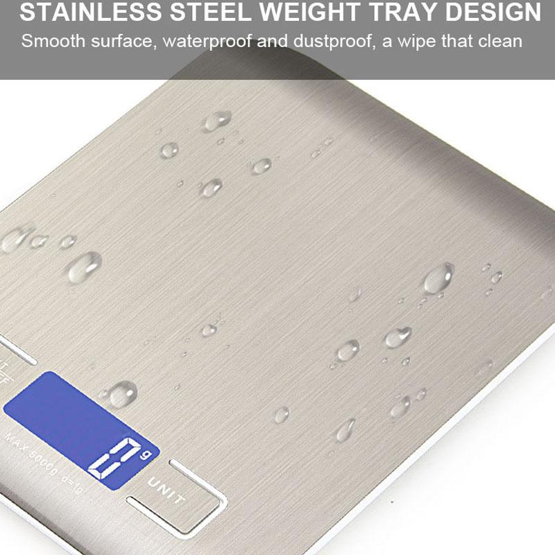 1pc Digital Kitchen Scale Stainless Steel Food Pocket Scale LCD Display Precision Electronic Jewelry Scale Kitchen Gadgets