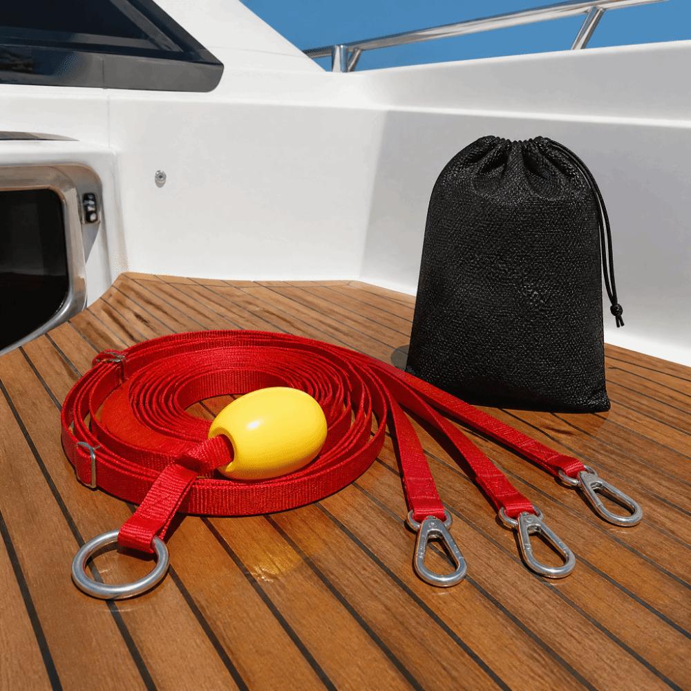 316 Stainless Steel Boat Tow Strap High Strength Polyester Boat Tow Rope Boat Towing Bridle Boat