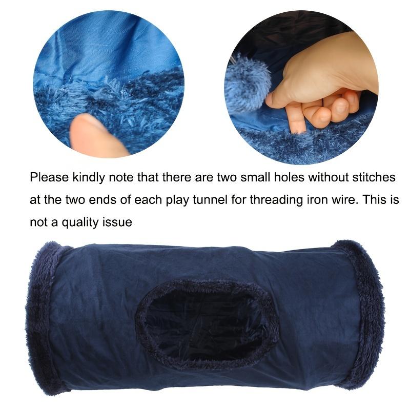 Игрушка-тоннель для кошек, плюшевые игрушки из оленьей кожи, игровые трубки с 2 отверстиями и шариками, складные забавные игрушки для домашних животных для кошек, щенков, хорьков, кроликов, игровые игры