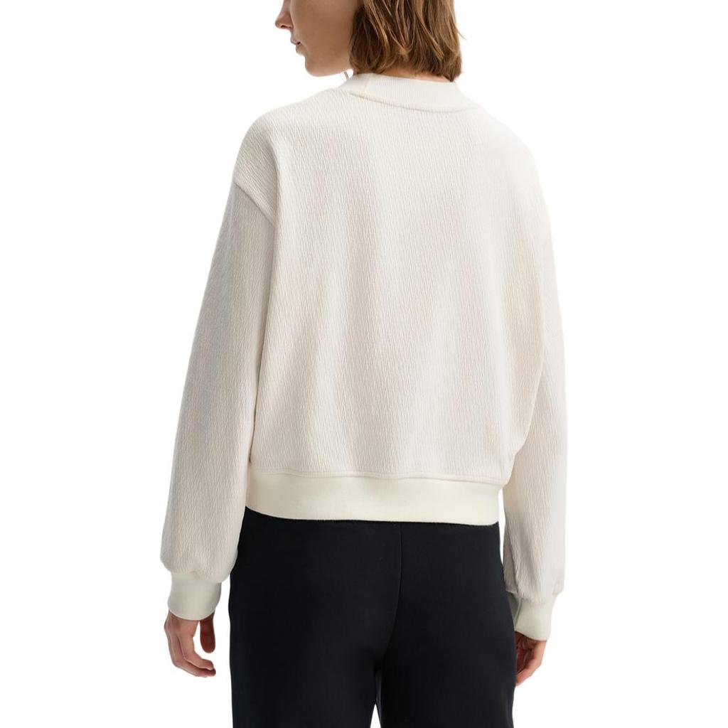 Fila Белая серия Повседневный Удобный Вязаный Пуловер С Длинным Рукавом Толстовка Женская толстовка Ледяной Белый F11W513201F-IV