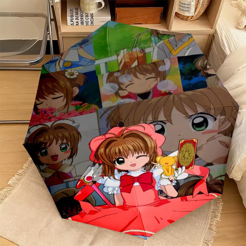 1PC Cardcaptor Sakura Characters Automatic Umbrella - Suitable Travel Outdoor Portable Umbrella Birthday Gift Daily Essentials