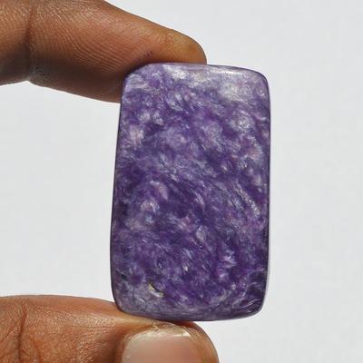 Кабошон из натурального фиолетового чароита, 56 карат, кабошон из чароита, прямоугольной формы 38x24x7 мм, изготовление ювелирных изделий