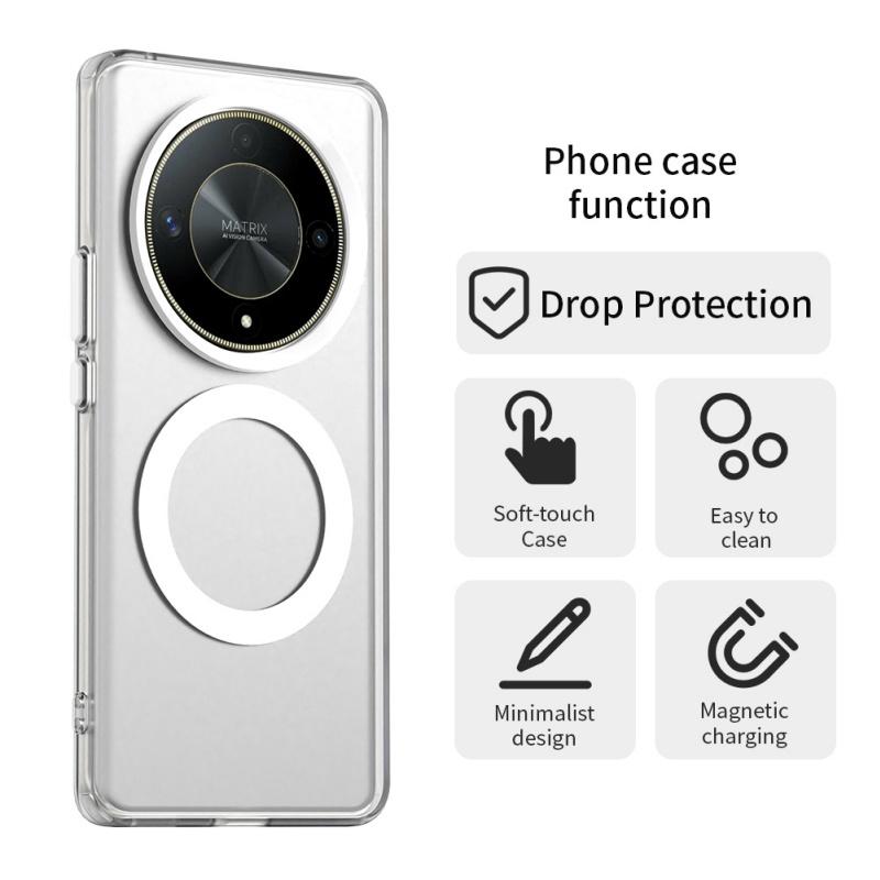 Чехол для Honor X9 Honor X9 противоударный прозрачный чехол с беспроводной зарядкой кольцевой магнитный матовый чехол Huawei Honor X9