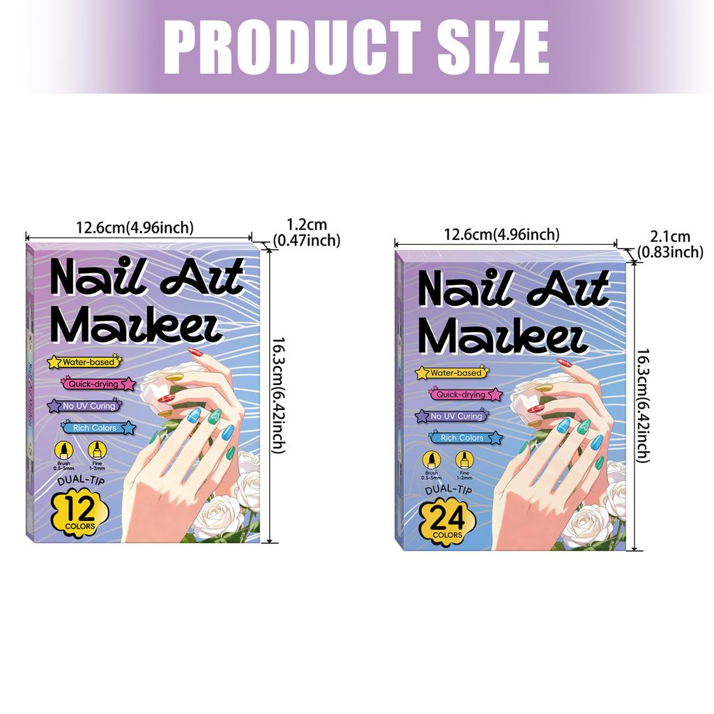 1Box Creative DIY Nail Art Tool Nail Point Graffiti Dotting Pen for Creative Expression Waterproof Quick Dry Fine Tip