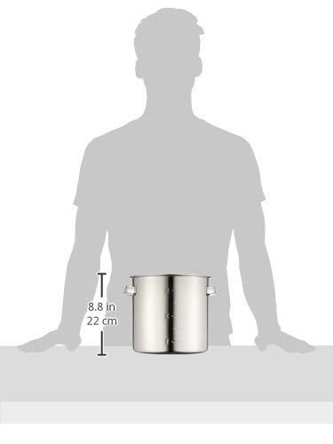 EBM 18-8 Kitchen Pot/Stock Pot, 20cm, with Handle, Silver