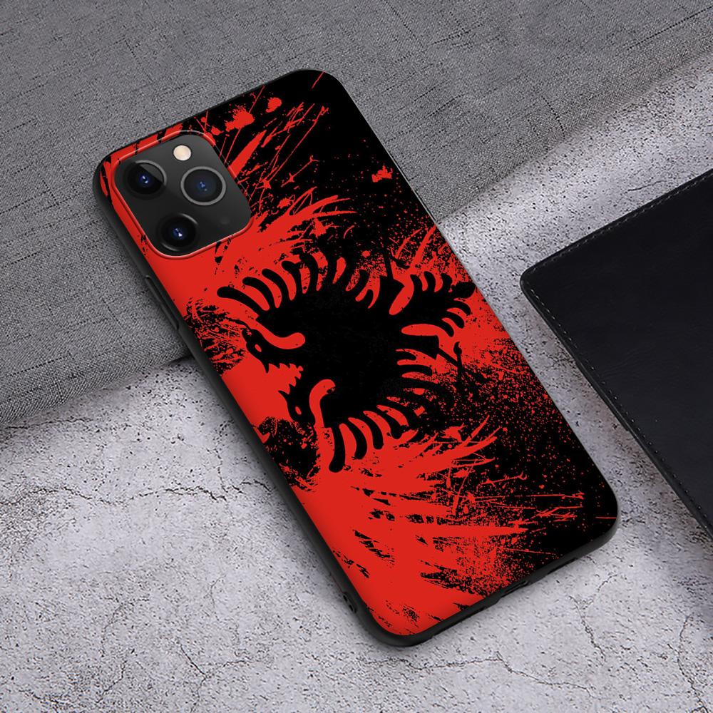 GX16 Албания, мягкий силиконовый чехол с флагом албанцев для iPhone 13 12 Mini 11 Pro XS Max XR X 8 7 6 6S Plus 5 5S SE 2020